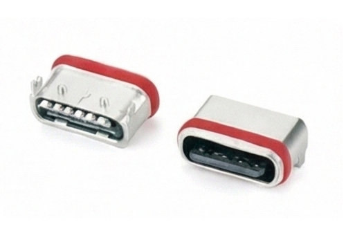 TYPE-C 6P 贴板压铸防水